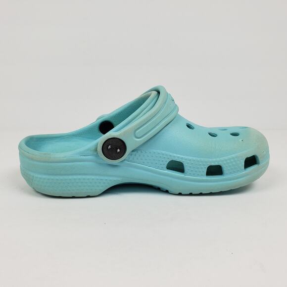 Crocs Classic Toddler Girls Size 11 c Light Blue Slip On Casual Clog Shoes - Picture 4 of 12